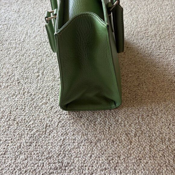 Dooney & Bourke Pebble Leather Satchel Tote in Sage Green โ Classic Preppy - Picture 11 of 14